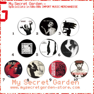 Fad Gadget - Under The Flag, Incontinent Album Pinback Button Badge Set ( or Hair Ties / 4.4 cm Badge / Magnet / Keychain Set )